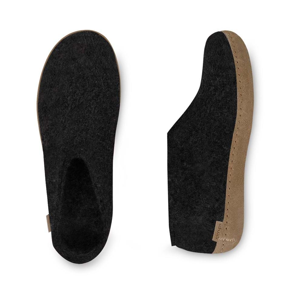 Glerups Unisex Natural Wool with Leather Sole Shoe - Hiline Sport -