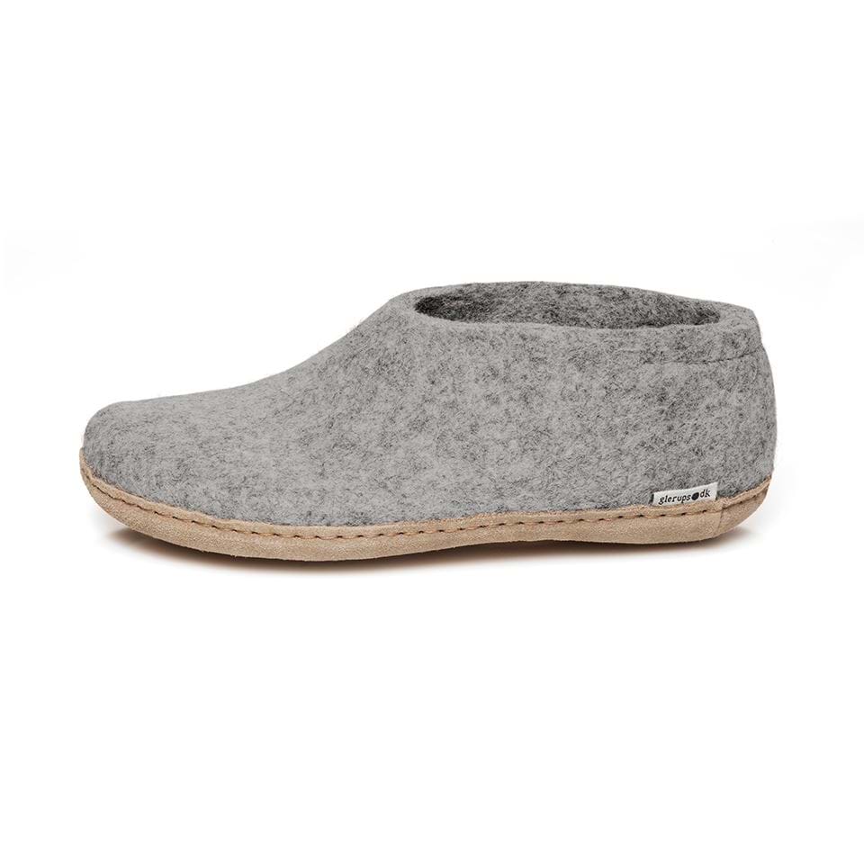 Glerups Unisex Natural Wool with Leather Sole Shoe - Hiline Sport -