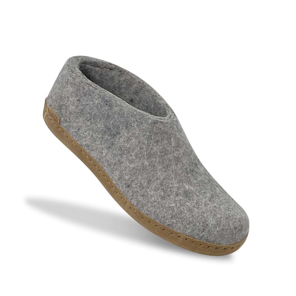 Glerups Unisex Natural Wool with Leather Sole Shoe - Hiline Sport -