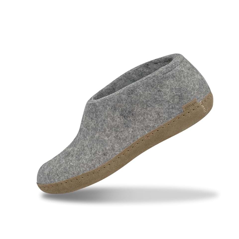 Glerups Unisex Natural Wool with Leather Sole Shoe - Hiline Sport -
