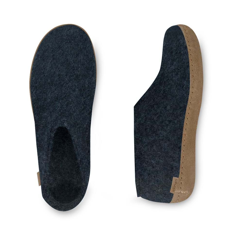 Glerups Unisex Natural Wool with Leather Sole Shoe - Hiline Sport -
