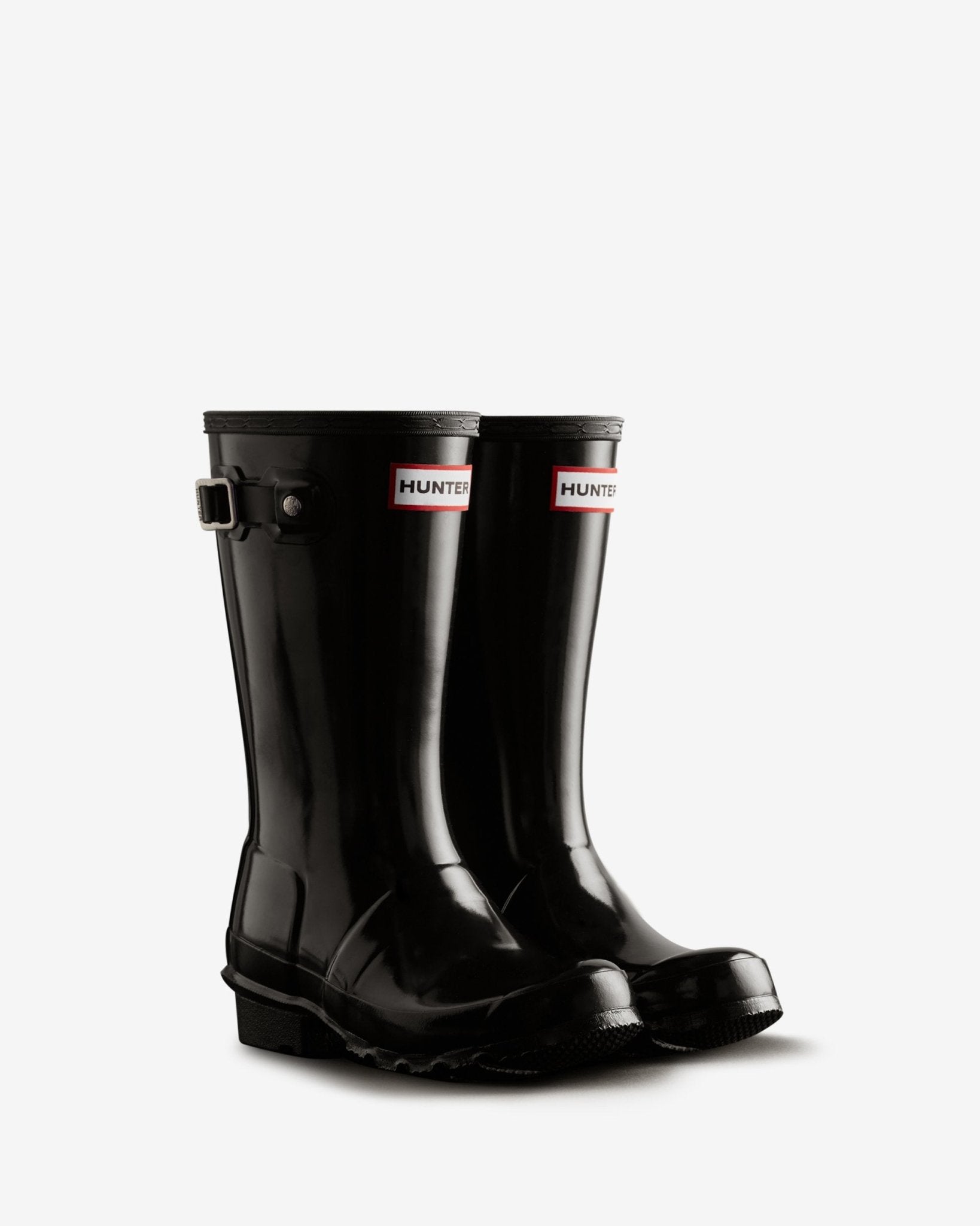 Black gloss hunter rain boots online