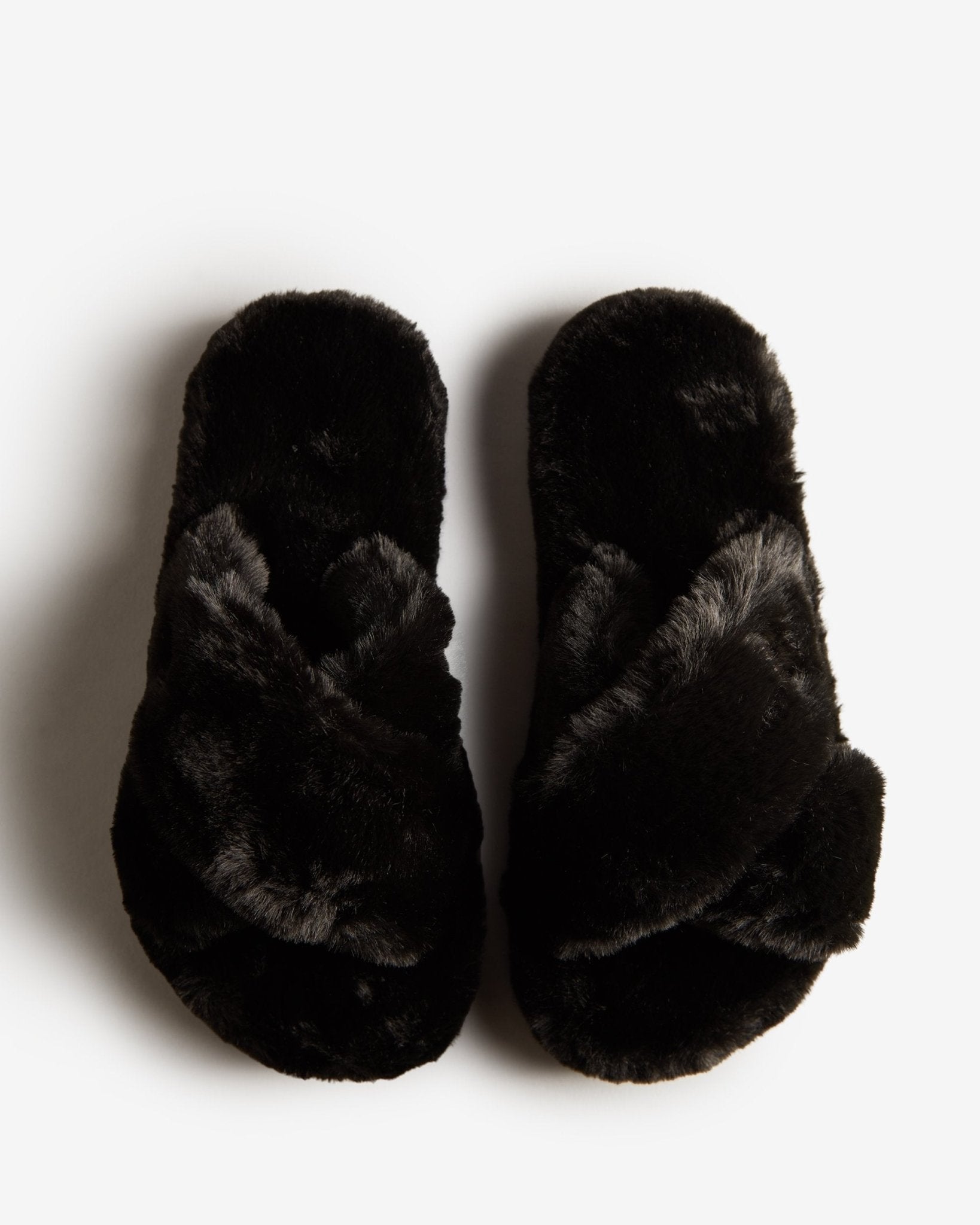 Hunter Women's Faux Fur Flatform Crossover Slide - Hiline Sport -