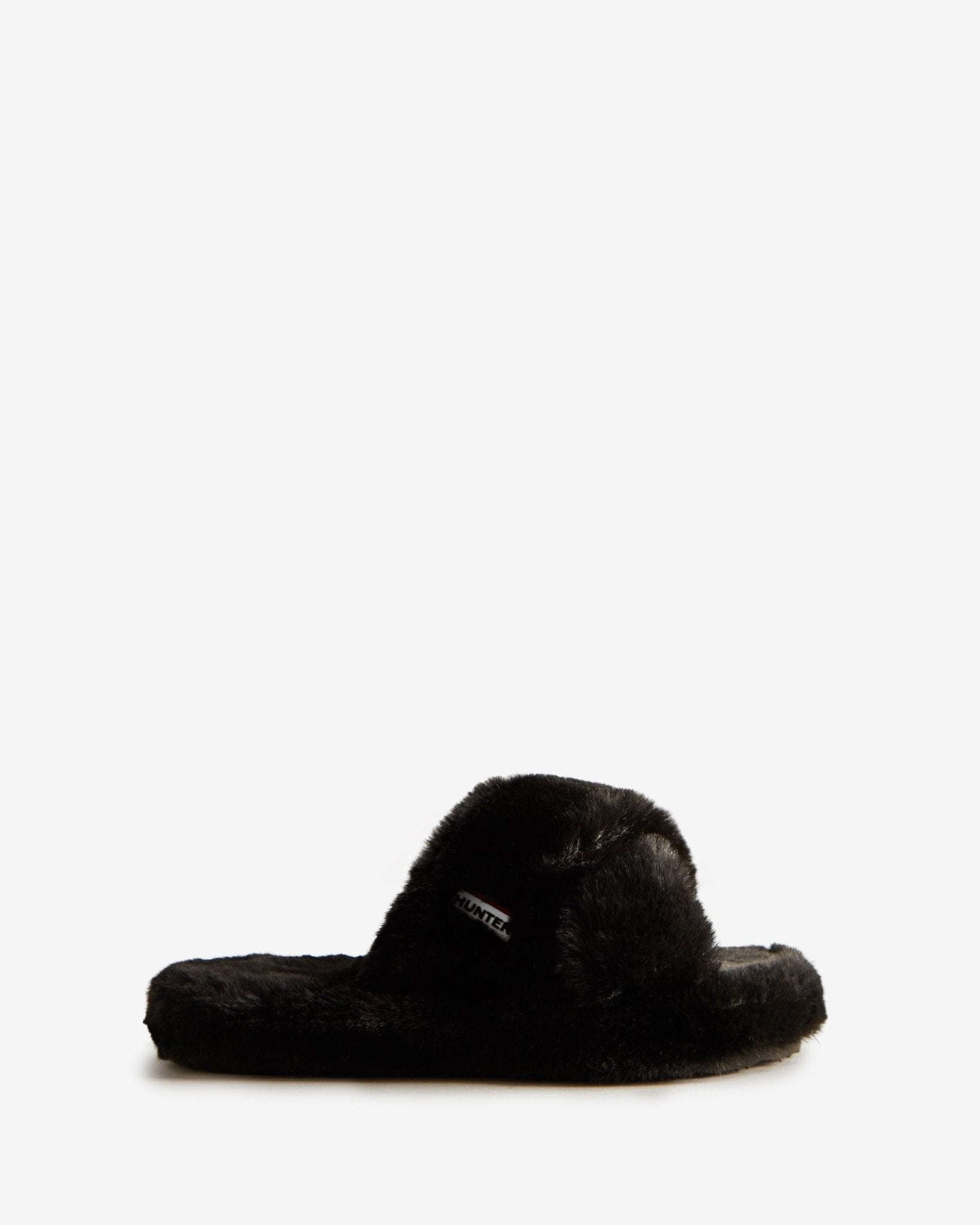 Hunter Women's Faux Fur Flatform Crossover Slide - Hiline Sport -