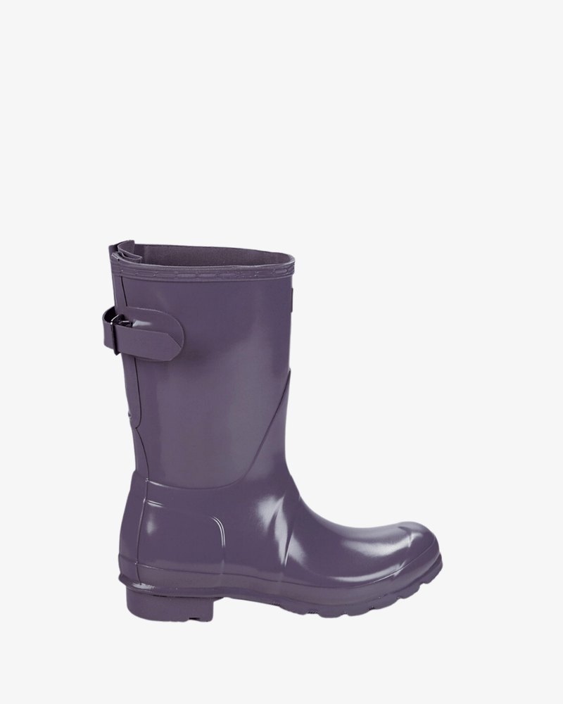 Hunter Women's Short Back Adjustable Gloss Rain Boots - Hiline Sport -