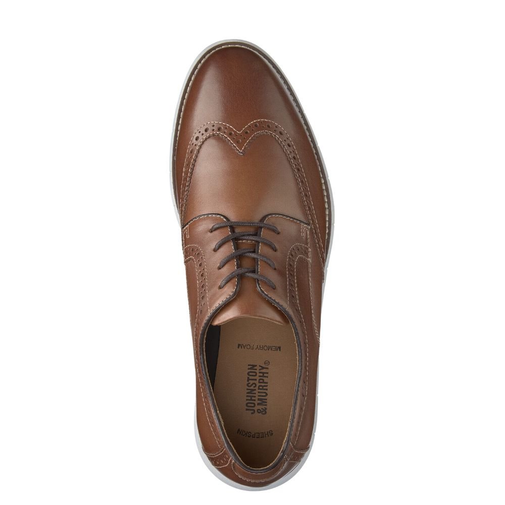 Johnston & Murphy Men's Holden Wingtip Leather Shoe - Hiline Sport -