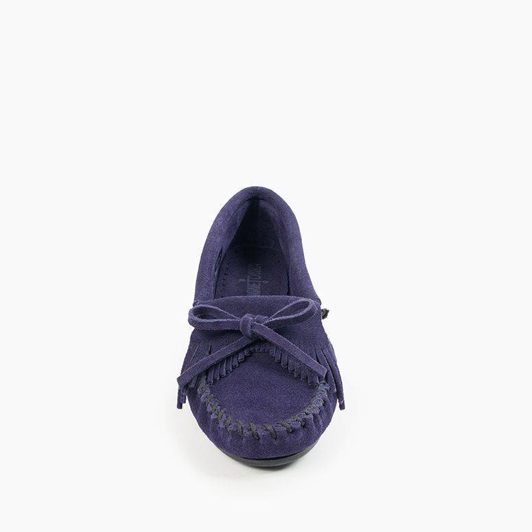 Minnetonka Women's Kilty Hardsole Moccasin Shoe - Hiline Sport -