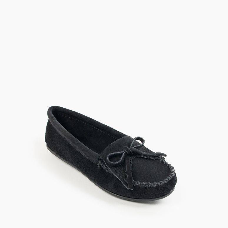 Minnetonka Women's Kilty Hardsole Moccasin Shoe - Hiline Sport -