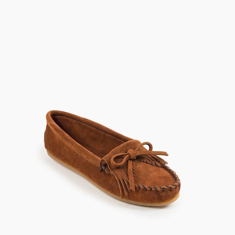 Minnetonka Women's Kilty Hardsole Moccasin Shoe - Hiline Sport -