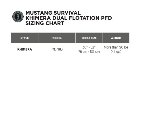 Mustang Survival Unisex Khimera Dual Flotation PFD Personal Flotation Device Vest