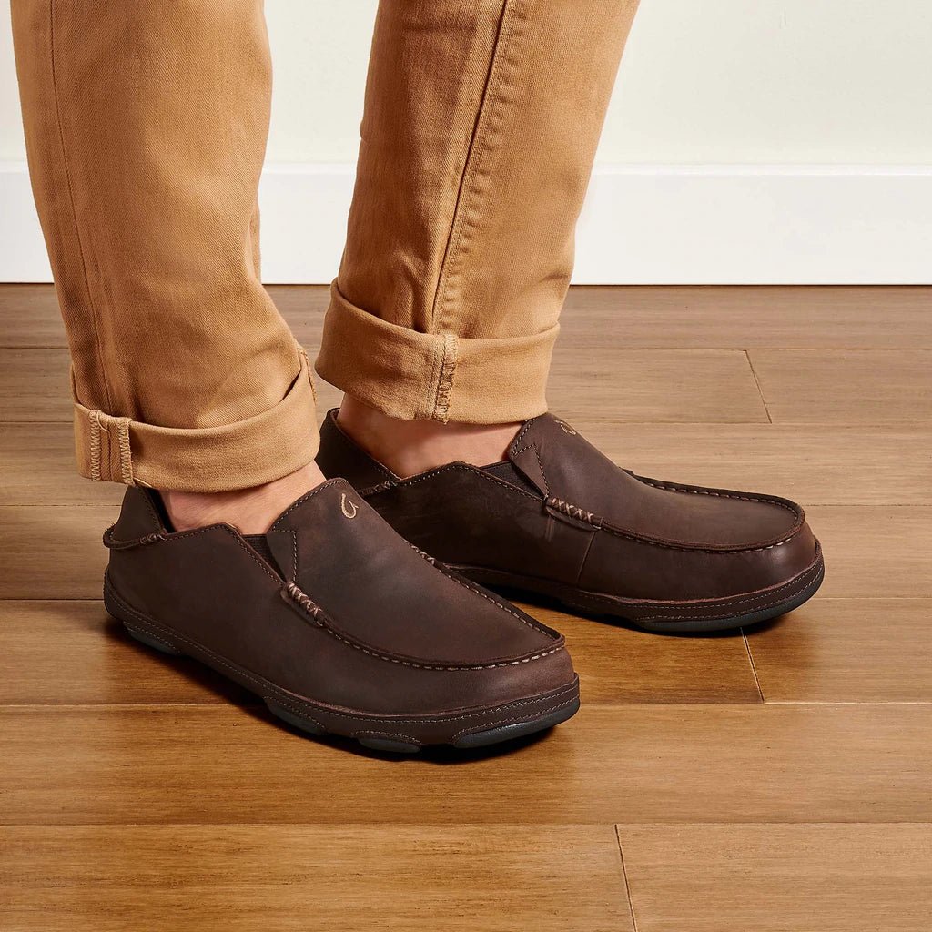 Olukai Men's Moloā Leather Slip-On Shoe - Hiline Sport -