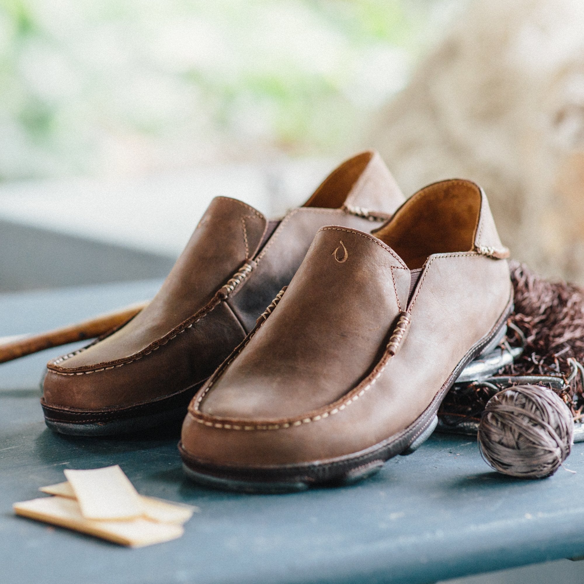 Olukai Men's Moloā Leather Slip-On Shoe - Hiline Sport -