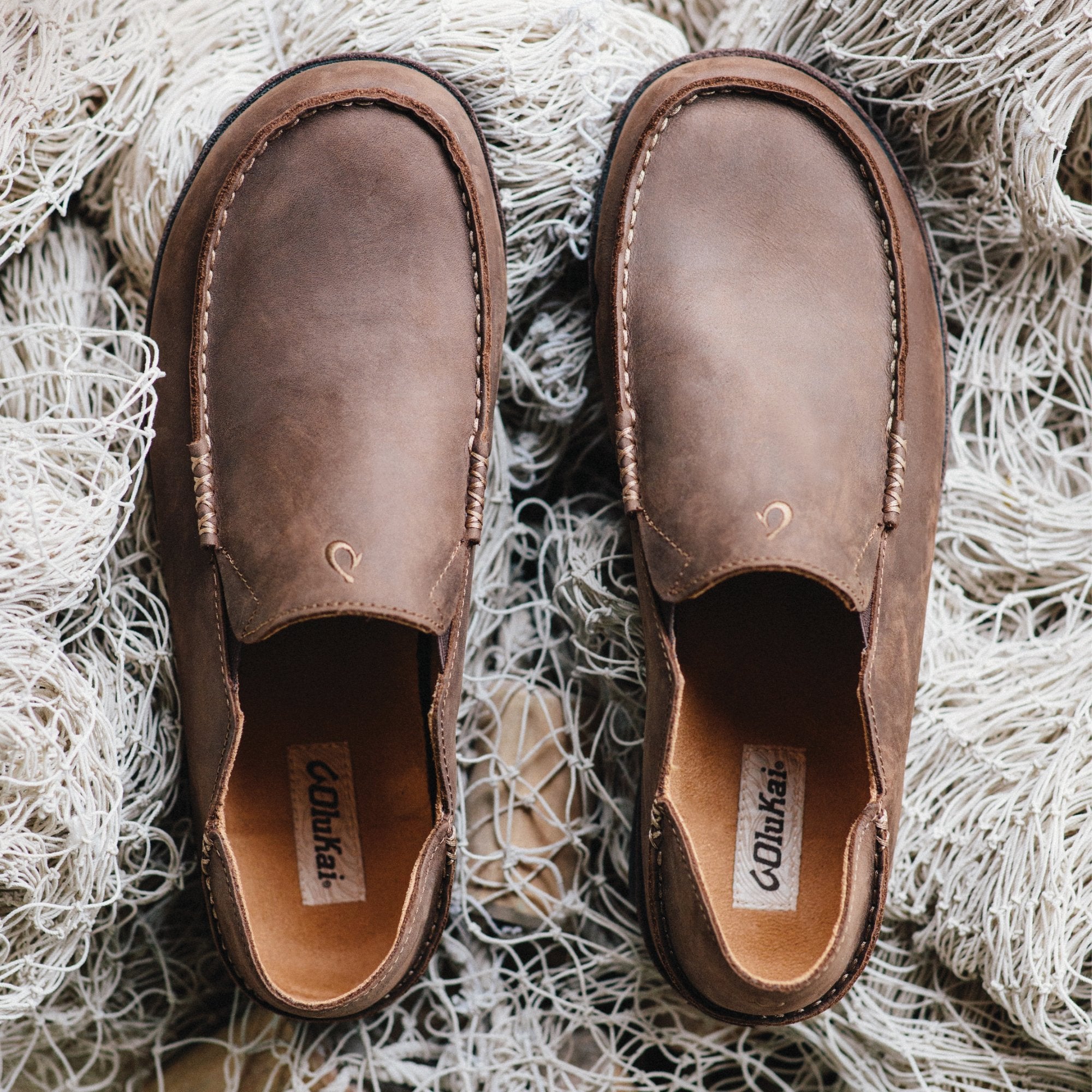 Olukai Men's Moloā Leather Slip-On Shoe - Hiline Sport -