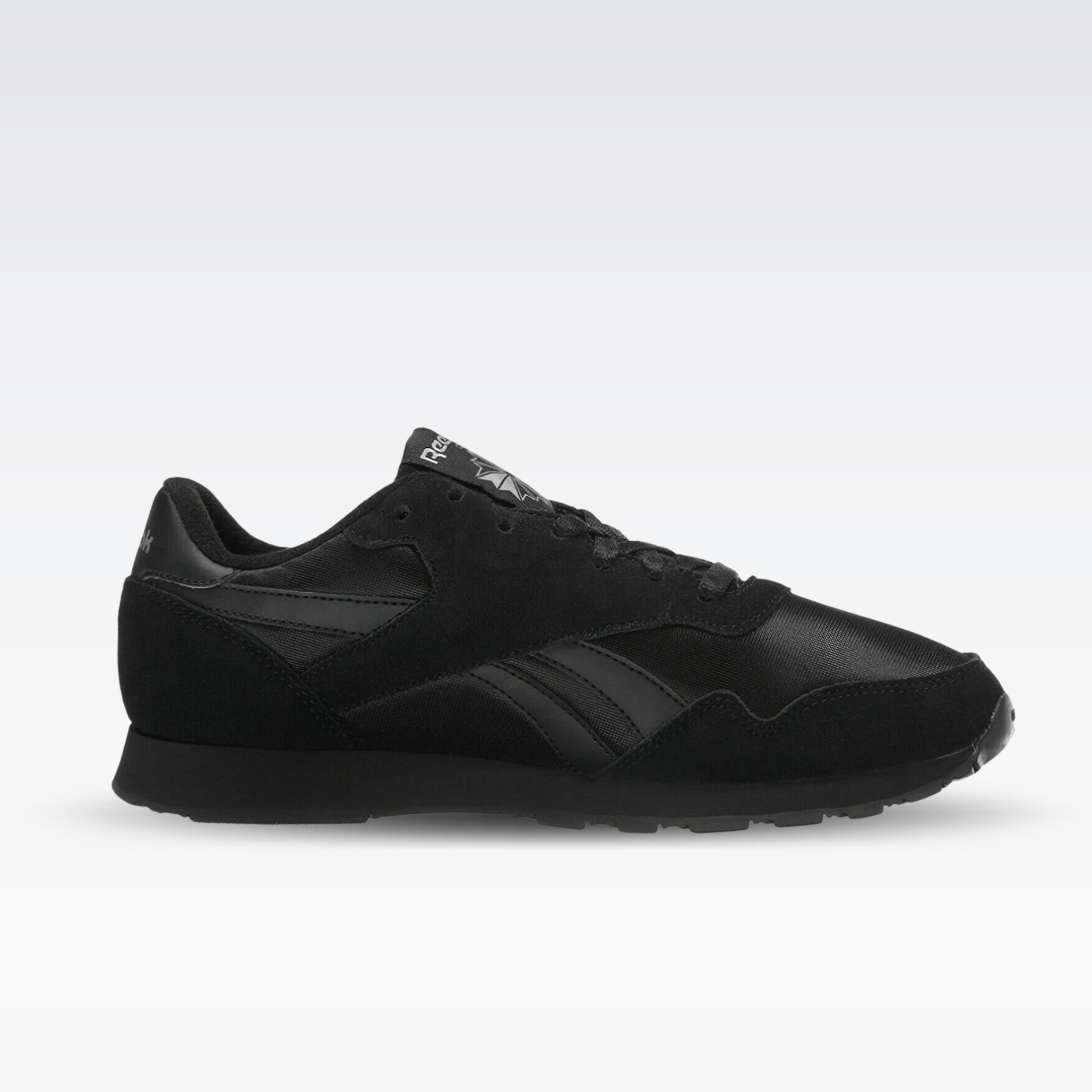 Reebok black nylon classic trainers online