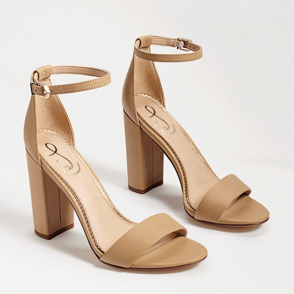 Sam Edelman Women's Yaro Block Heel Nappa Leather Sandal - Hiline Sport -