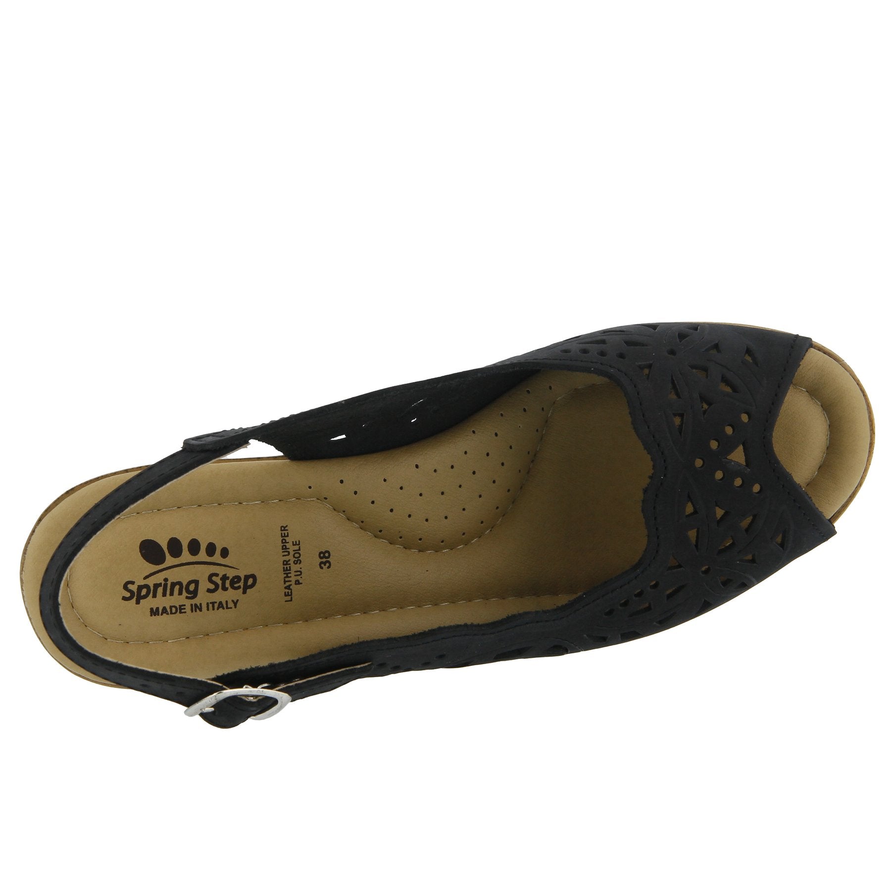 Spring Step Women's Orella Leather Wedge Sandal - Hiline Sport -