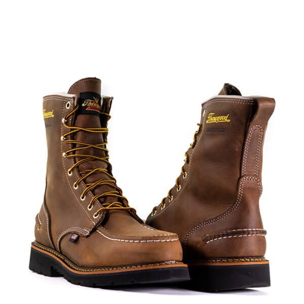 Thorogood Men's 1957 Series - Waterproof Safety Toe - 8" Crazyhorse Moc Toe - Maxwear90™ Boot - Hiline Sport -