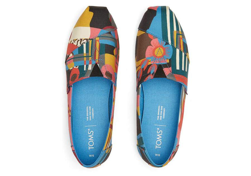 Toms Women's Alpargata Curation Elm House Made With Liberty Fabric Slip On Shoe - Hiline Sport -