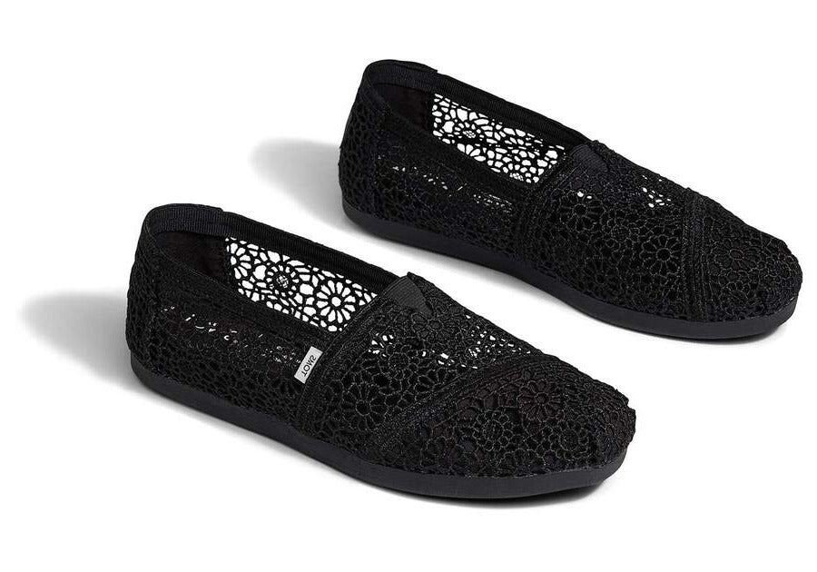Toms Women's Alpargata Moroccan Crochet Slip On Shoe - Hiline Sport -
