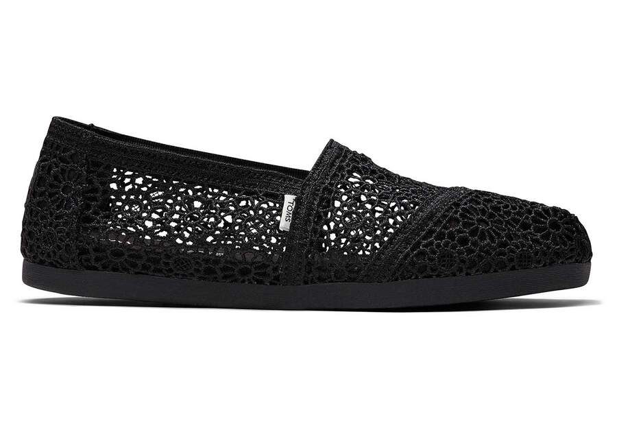 Toms Women's Alpargata Moroccan Crochet Slip On Shoe - Hiline Sport -