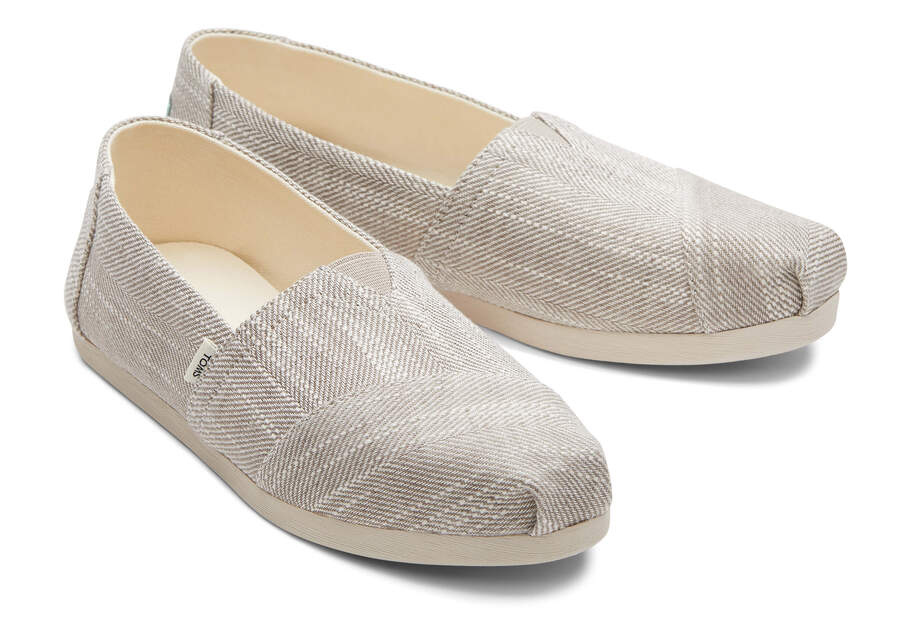 Toms Women's Alpargata Textured Woven Slip On Shoe - Hiline Sport -