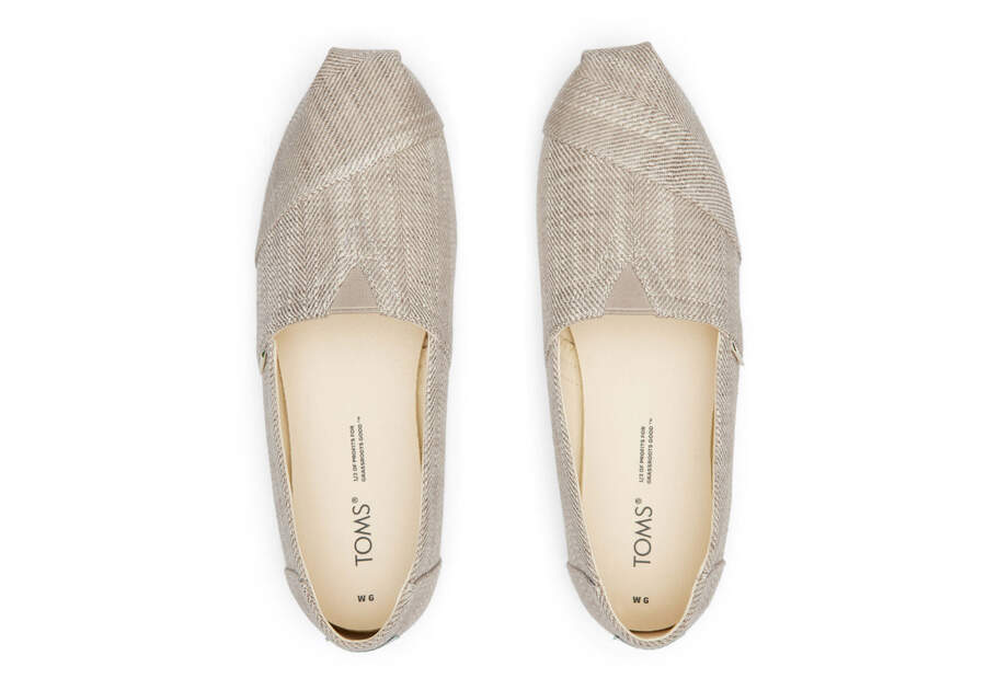 Toms Women's Alpargata Textured Woven Slip On Shoe - Hiline Sport -