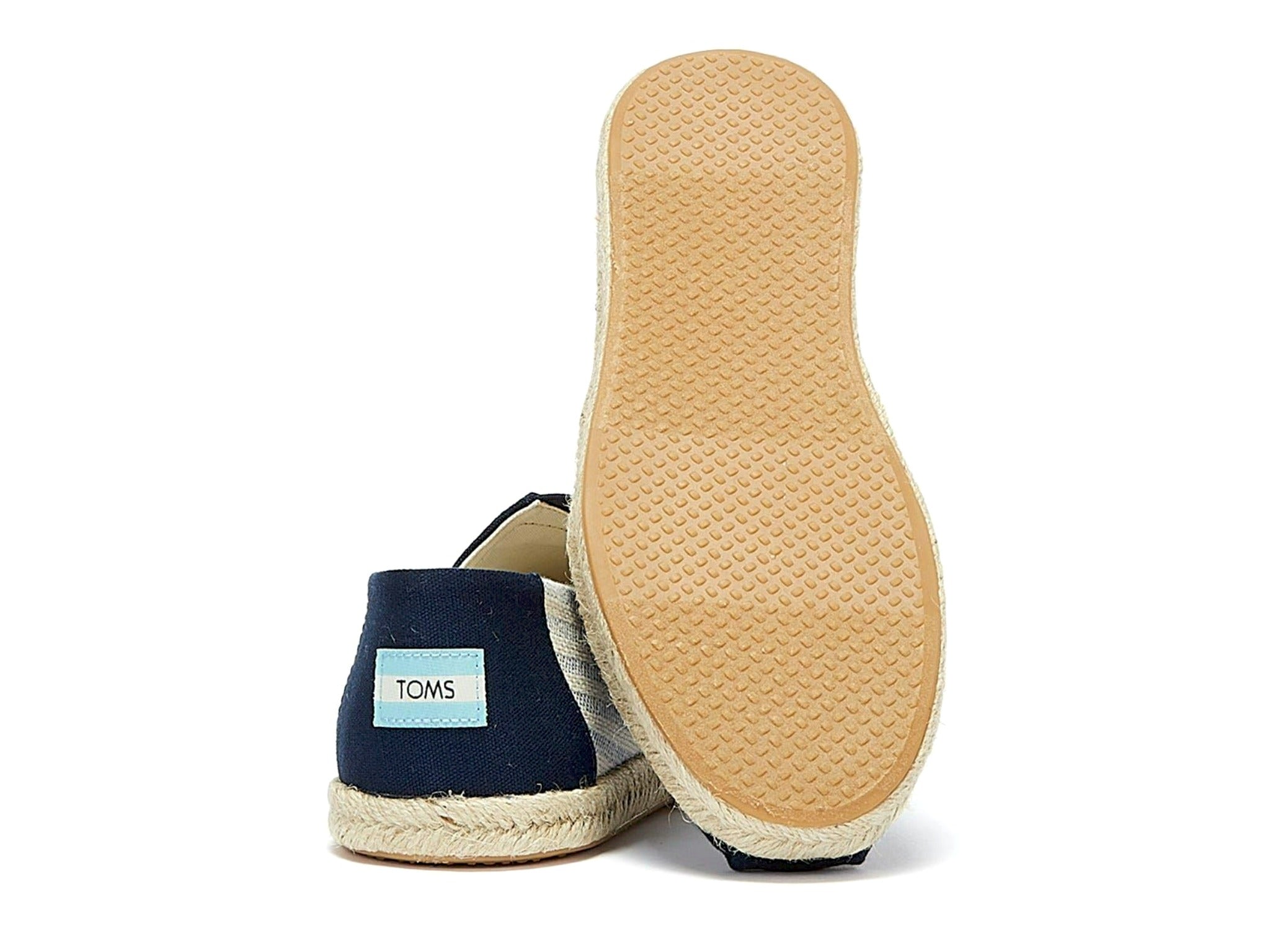Toms Women's Alpargatas Ivy League Canvas Striped Slip On Shoe - Hiline Sport -