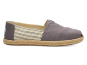 Toms Women's Alpargatas Ivy League Canvas Striped Slip On Shoe - Hiline Sport -