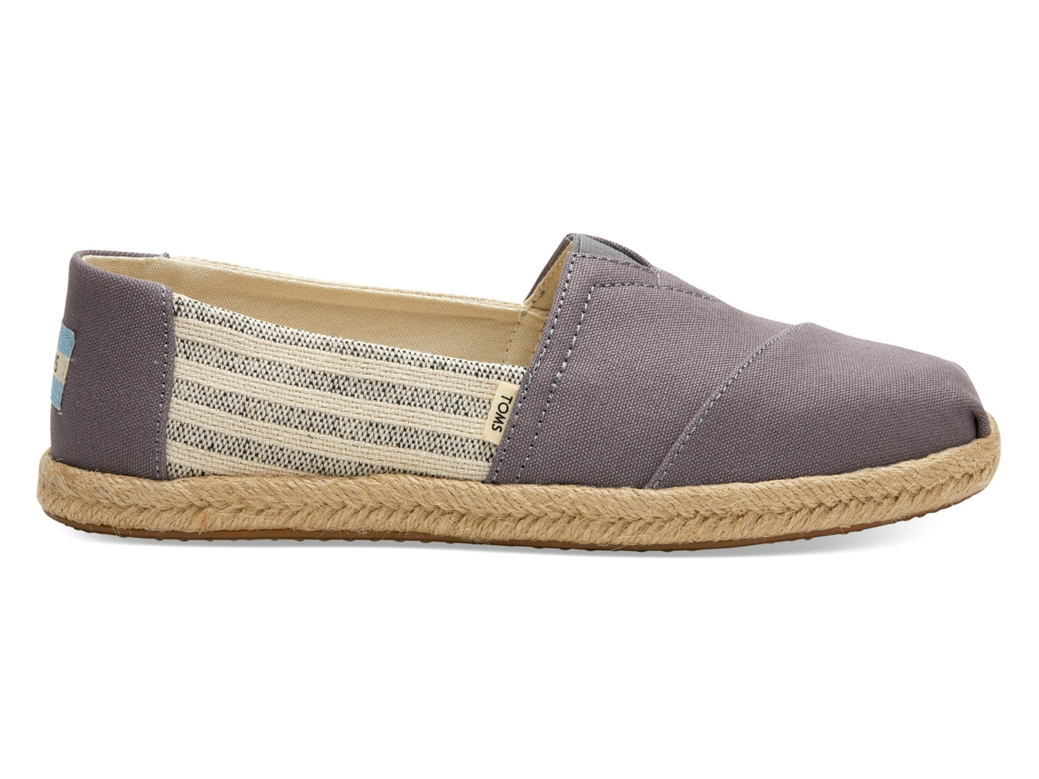 Toms Women's Alpargatas Ivy League Canvas Striped Slip On Shoe - Hiline Sport -