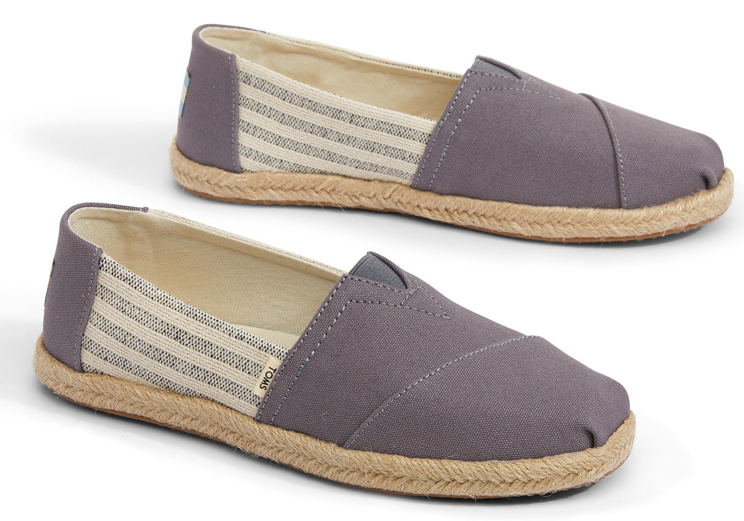 Toms Women's Alpargatas Ivy League Canvas Striped Slip On Shoe - Hiline Sport -