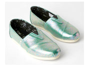 Toms Women's Classic Black Pearlized Metallic Canvas - Hiline Sport -