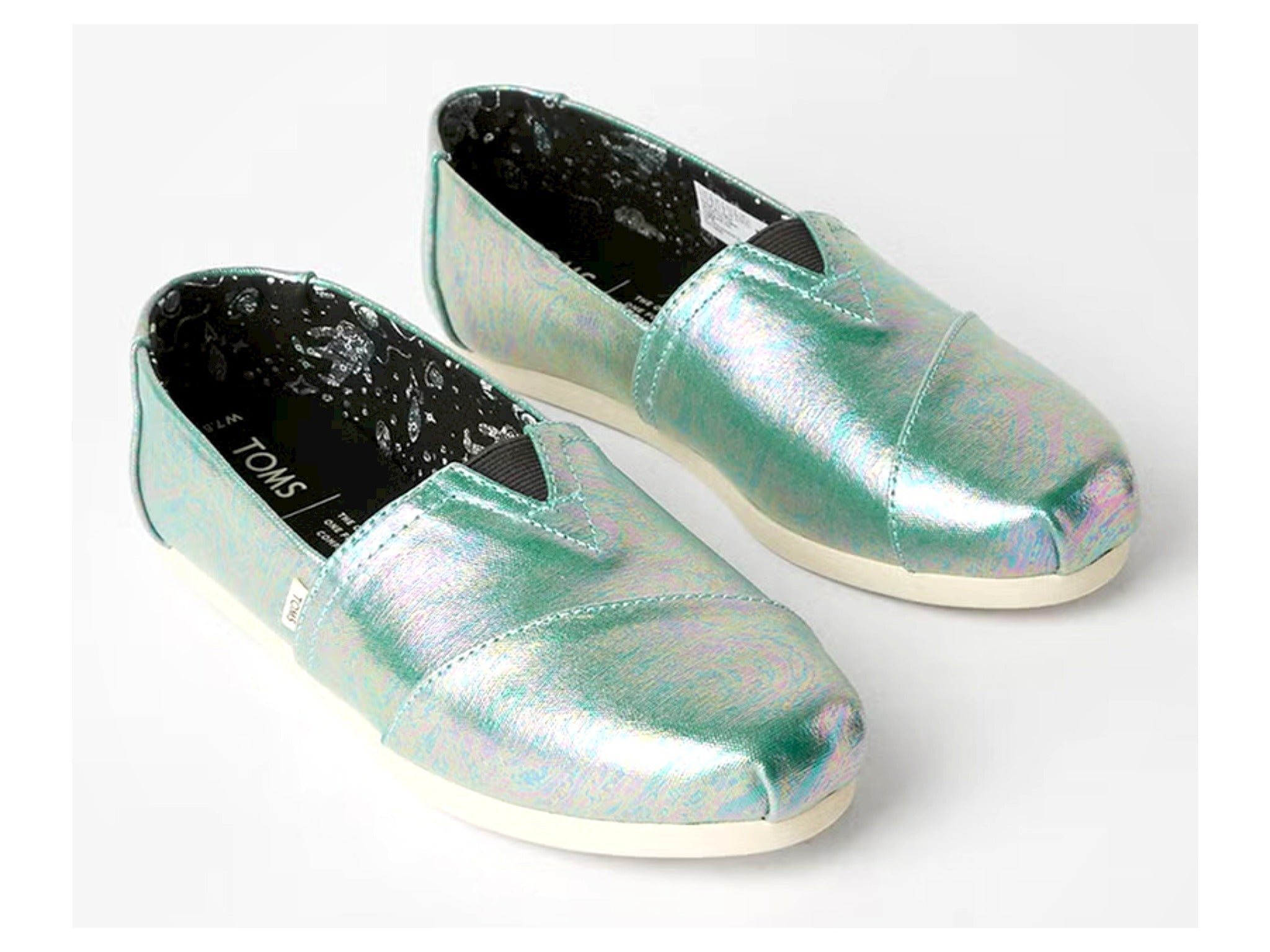 Toms Women's Classic Black Pearlized Metallic Canvas - Hiline Sport -