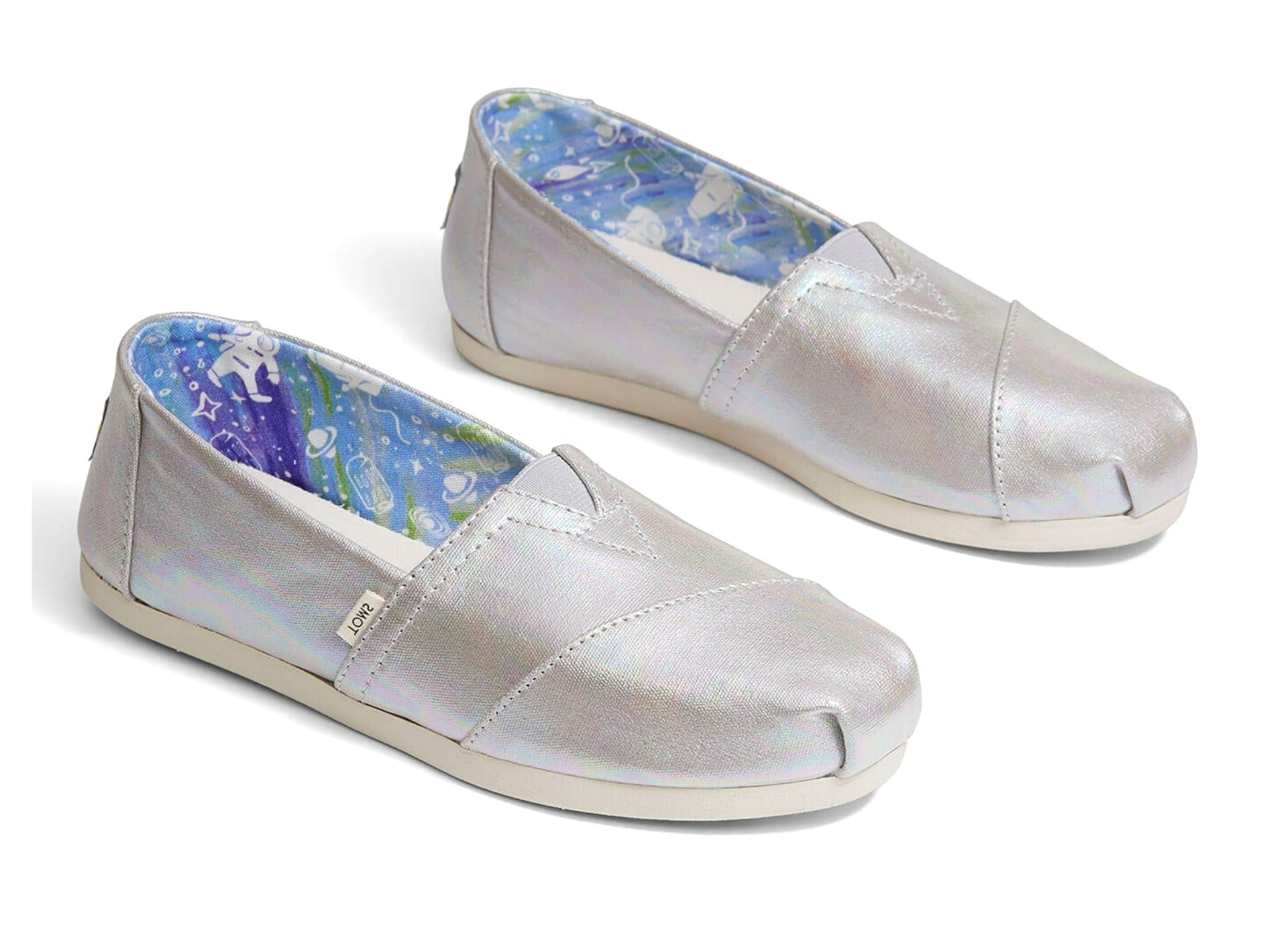 Toms Women's Classic Black Pearlized Metallic Canvas - Hiline Sport -