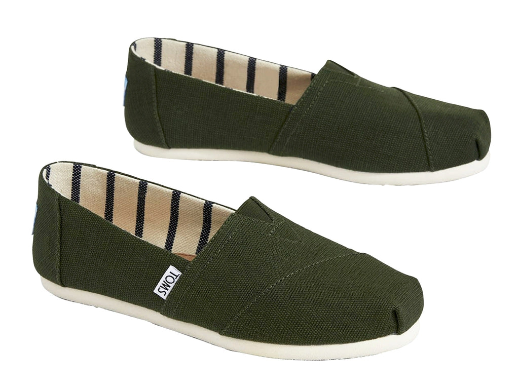 Toms Women's Classic Heritage Canvas Pine Slip-On Shoes - Hiline Sport -