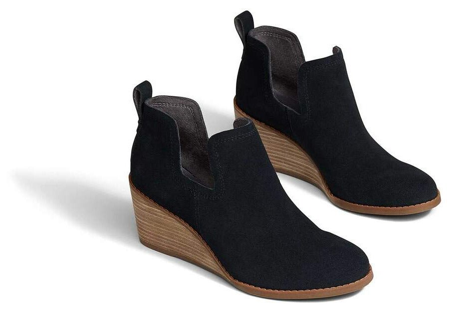 Toms Women's Kallie Suede Wedge Bootie - Hiline Sport -