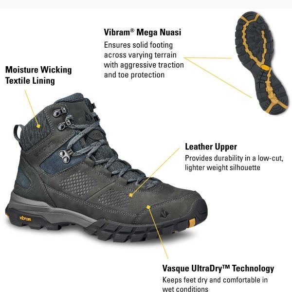 Vasque Men's Talus AT Ultradry™ Waterproof Hiking Boot - Hiline Sport -